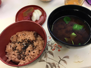 天ちゃんお食い初め赤飯