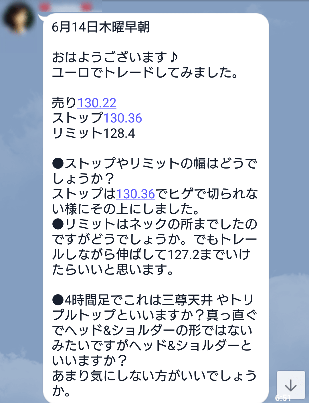 メンバーさんもユーロ円売りでエントリー+戦略